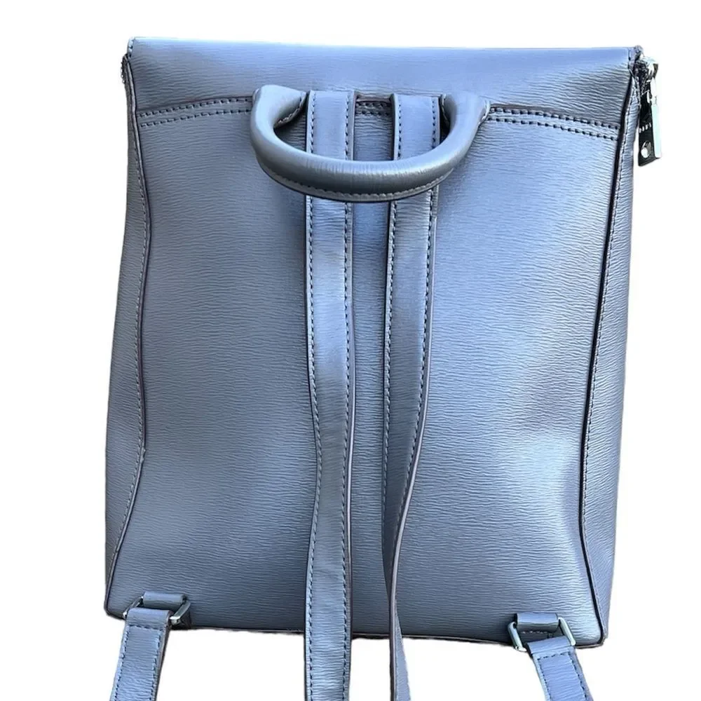 DKNY Silver Top Handle Backpack Handbag
